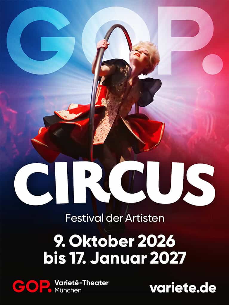 Werbeplakat vom GOP Varieté-Theater München